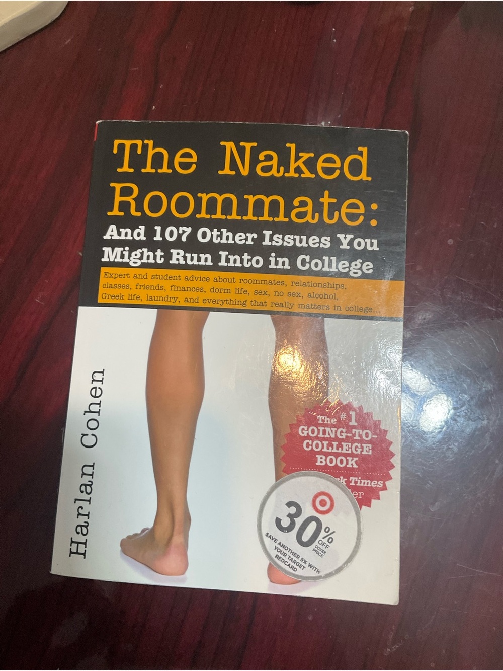 The Naked Roommate by Harlan Cohen - White & Yellow Cover